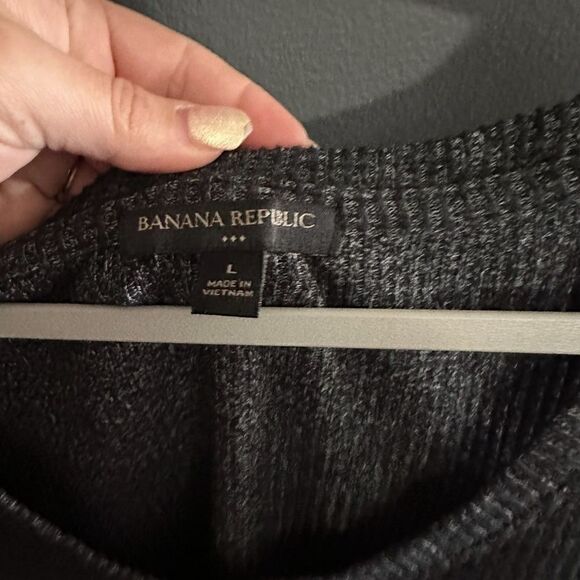 Banana Republic Ribbed Top Tank Size L Charcoal Gray - Picture 8 of 14